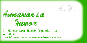 annamaria humor business card